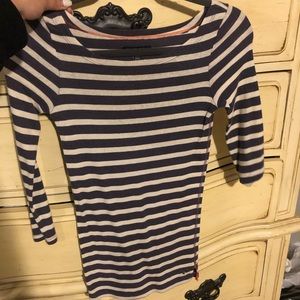 American eagle purple striped fitted shirt